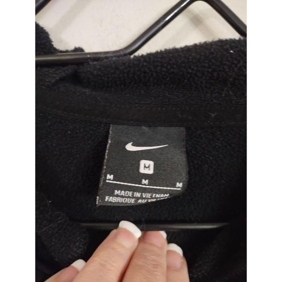 Nike Just Do It 72 Sweatshirt Hoodie Mock Neck Pullover Black Size Medium - Picture 3 of 7